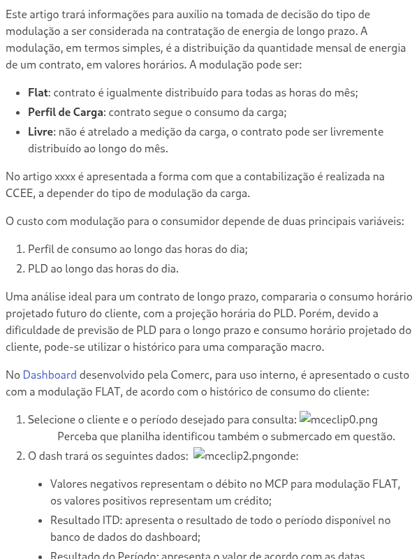 Modulação de Contrato Longo Prazo
